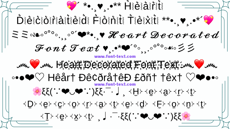Heart Text Font